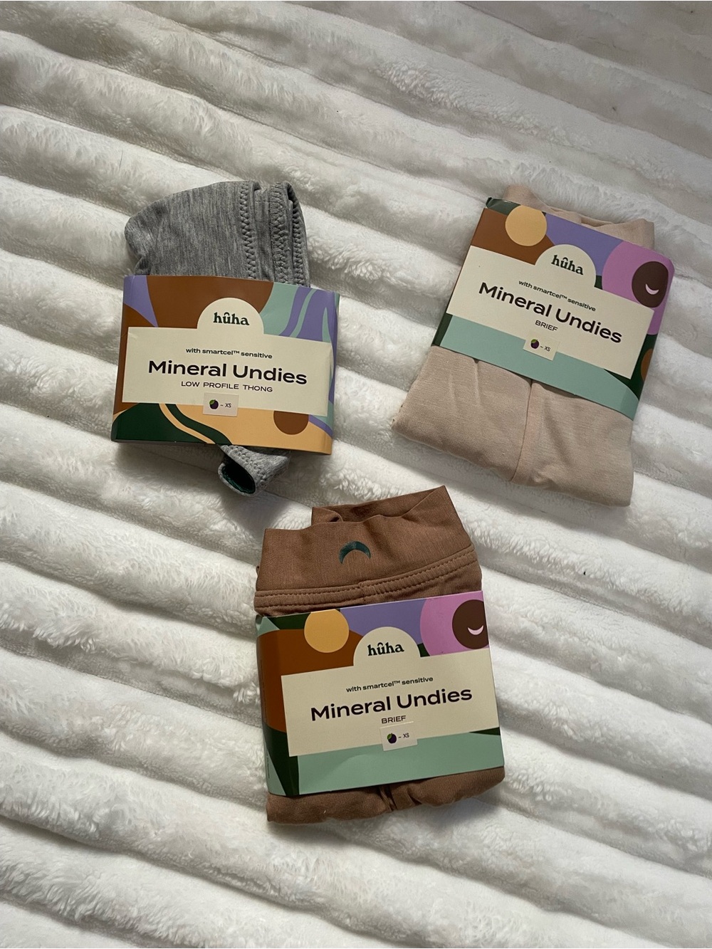 Mineral Undies Women's Briefs Pack - Gray, Beige, Brown bundle 3 pieces